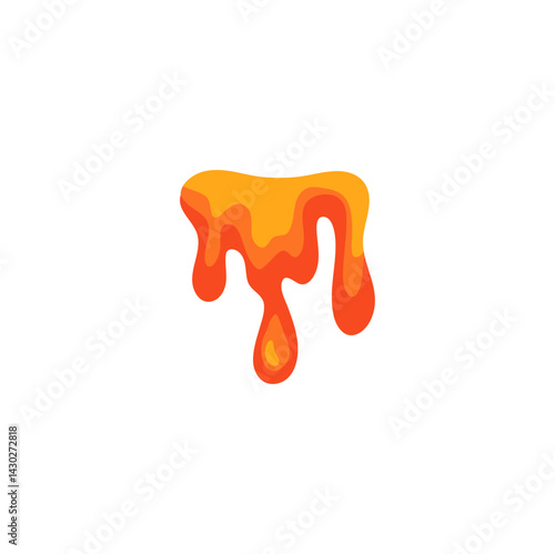 Hot magma volcano illustration 