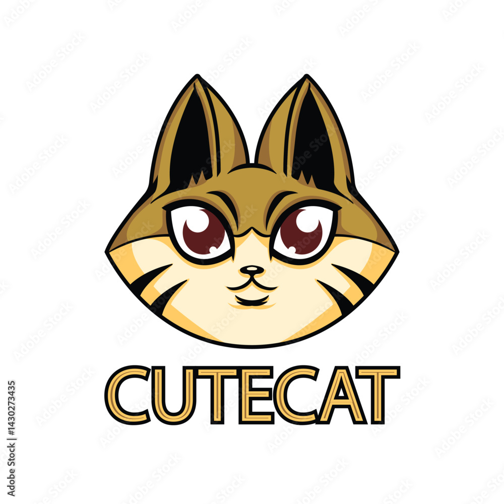 Fototapeta premium Cute Cat Mascot Logo Template