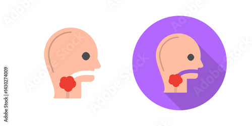 Throat Cancer Vector Icon