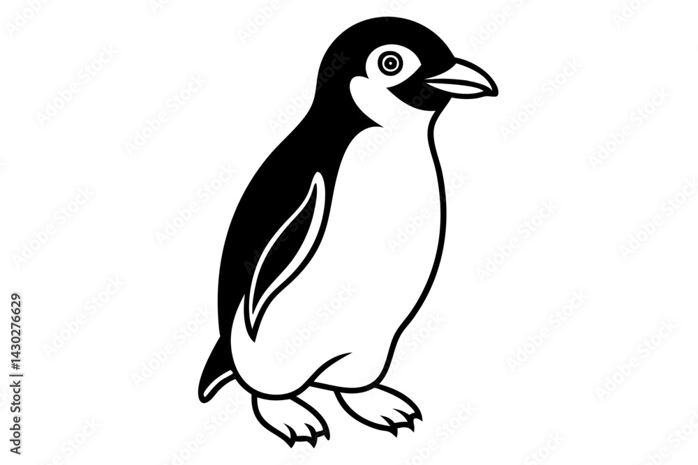 Naklejka premium Rockhopper Line Art