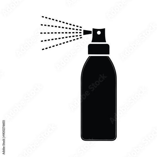 Silhouette of a spray bottle with a nozzle vector Art & Illustration