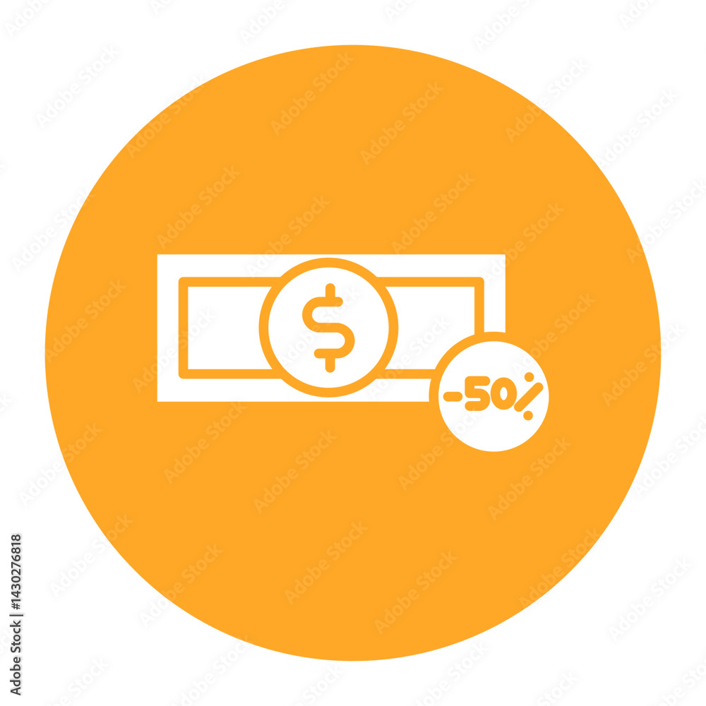 Half Price Icon Half Price Icon