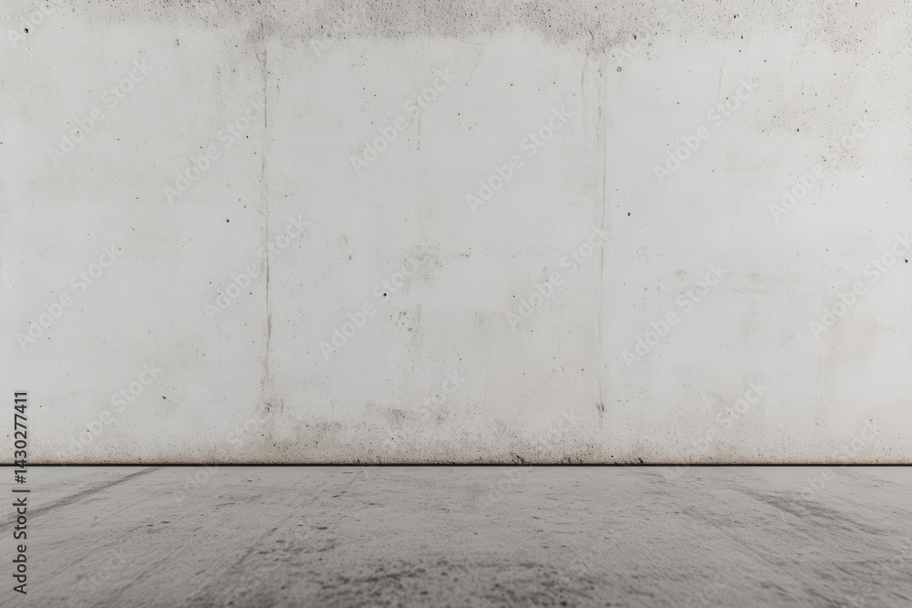 Concrete wall and floor texture in an empty industrial space ready for decoration Concrete wall and floor texture in an empty industrial space ready for decoration