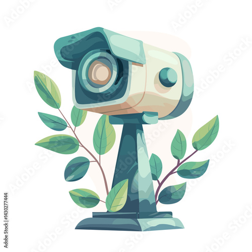 vector illustration of a digital camera