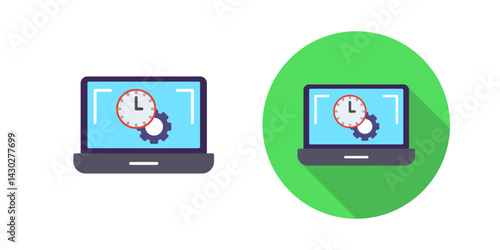 Flex Time Vector Icon