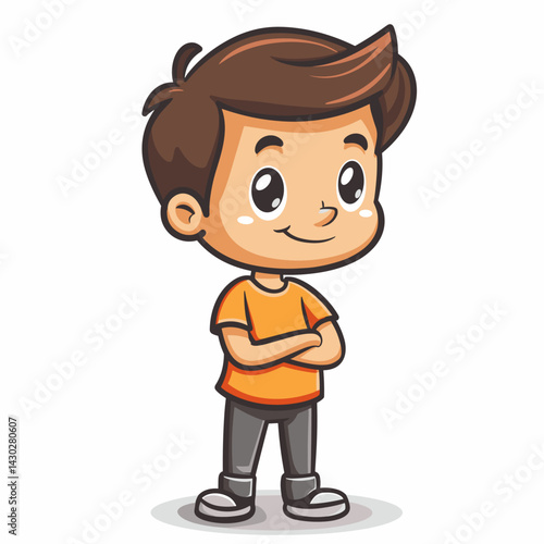funny cartoon casual man