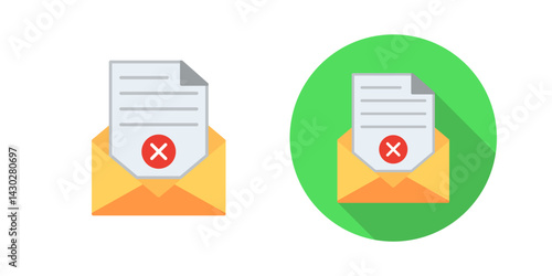 Rejection Of A Letter Vector Icon