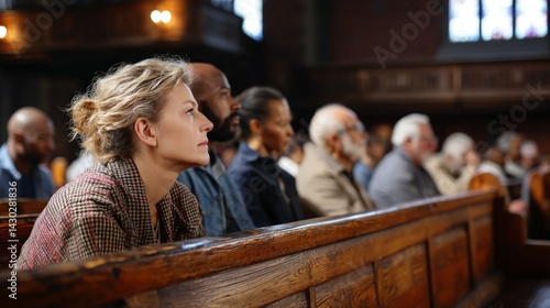 people attending a ceremony in a cathlic church