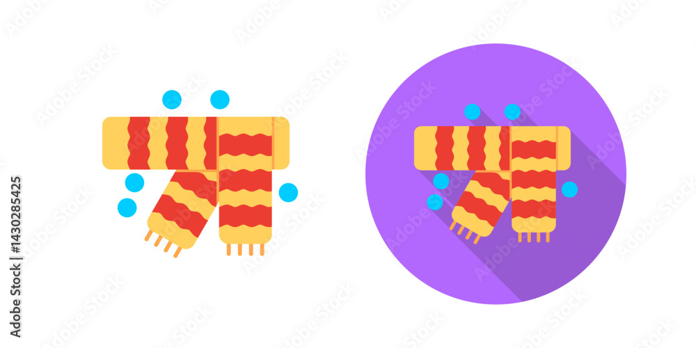Fototapeta premium Winter Scarf Vector Icon
