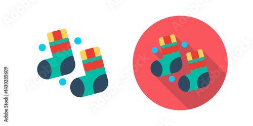 Winter Socks Vector Icon