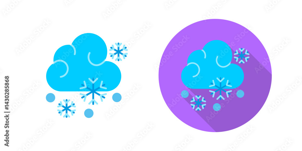 Obraz premium Snowy Vector Icon