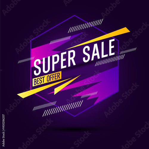 A poster for a seasonal sale in a store, an attractive design in a concise style. An advertising banner for trading. Abstract background for the sale. Modern illustration.