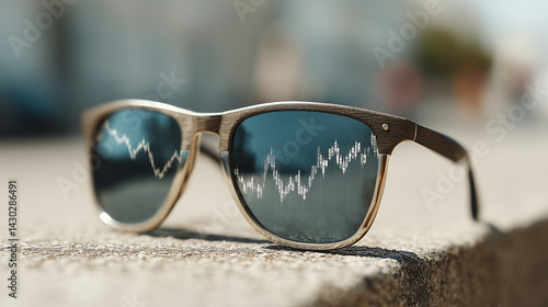 Sunglasses reflection of tr...
