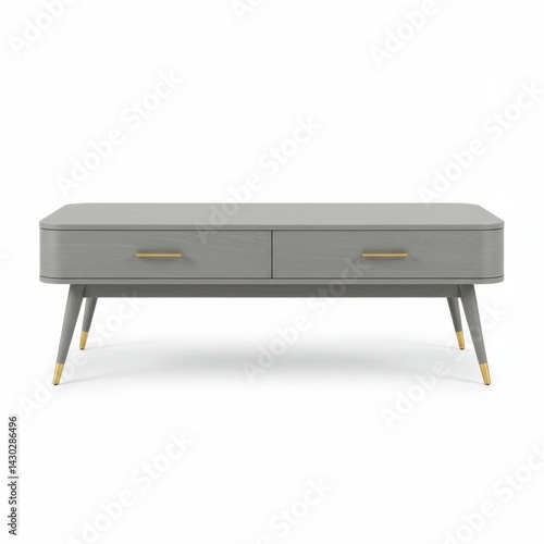 Wallpaper Mural wooden bench isolated on white Torontodigital.ca