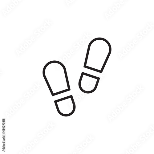 foot steps icon editable outline stroke vector eps