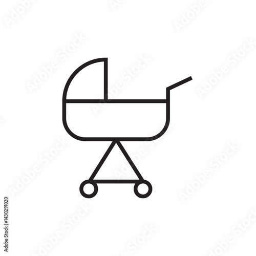 kids cradle icon editable outline stroke vector eps