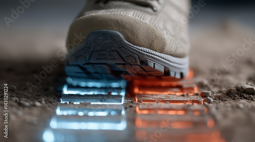 Dynamic Path: A close-up sh...