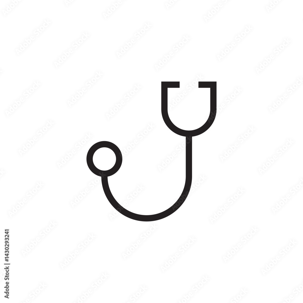 stethoscope icon editable outline stroke vector eps stethoscope icon editable outline stroke vector eps