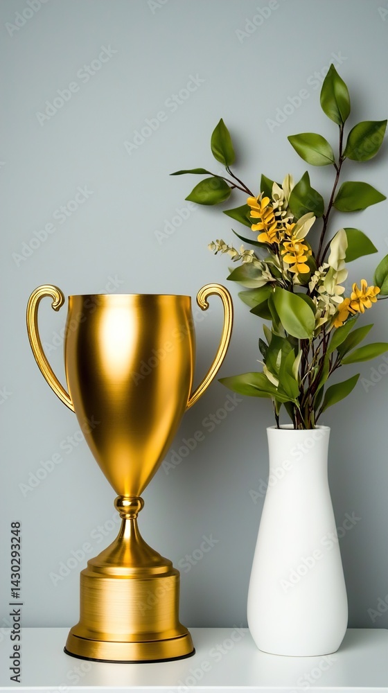 Fototapeta premium gold cup with gold