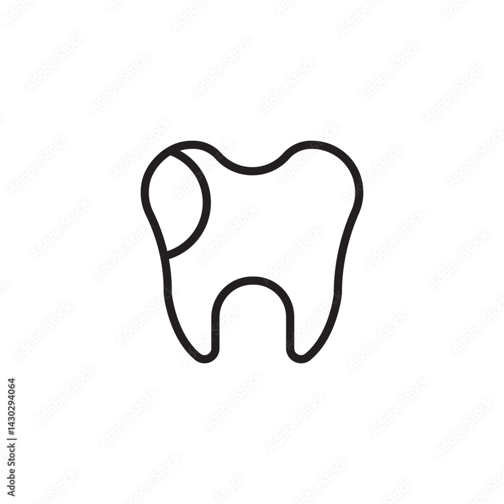 tooth cavity icon editable outline stroke vector eps tooth cavity icon editable outline stroke vector eps