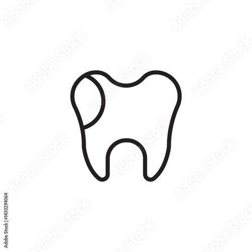 tooth cavity icon editable outline stroke vector eps