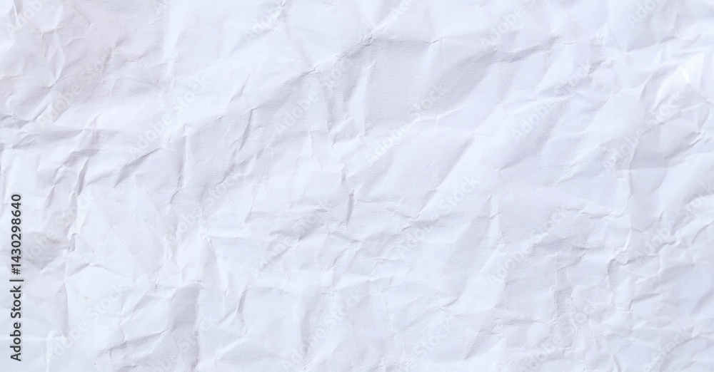 Crumpled White art paper background.