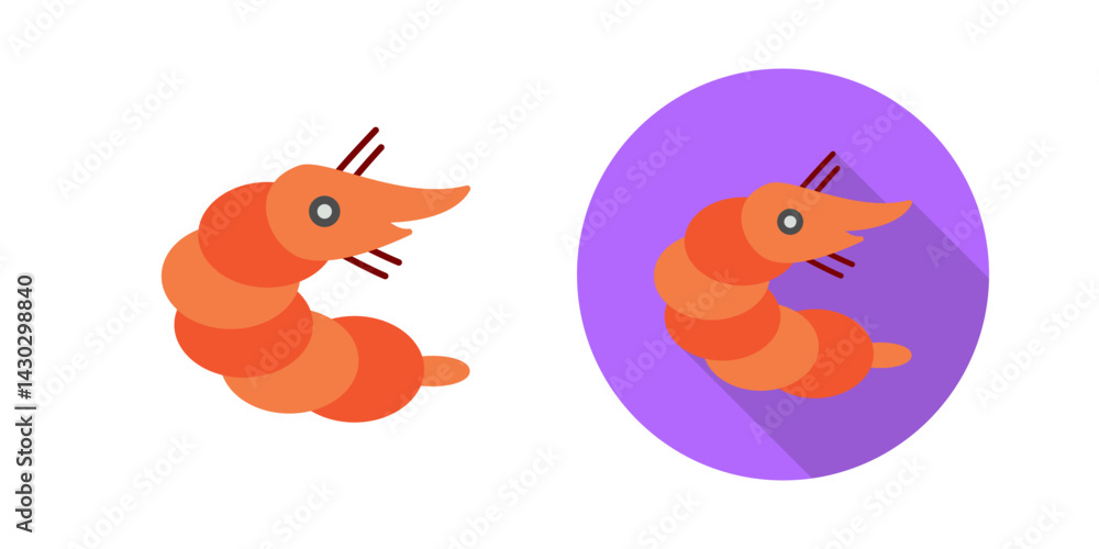 Shrimp Vector Icon Shrimp Vector Icon