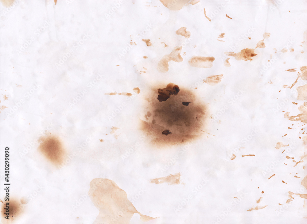 Vintage colored of old paper background with thermal burn marks.
