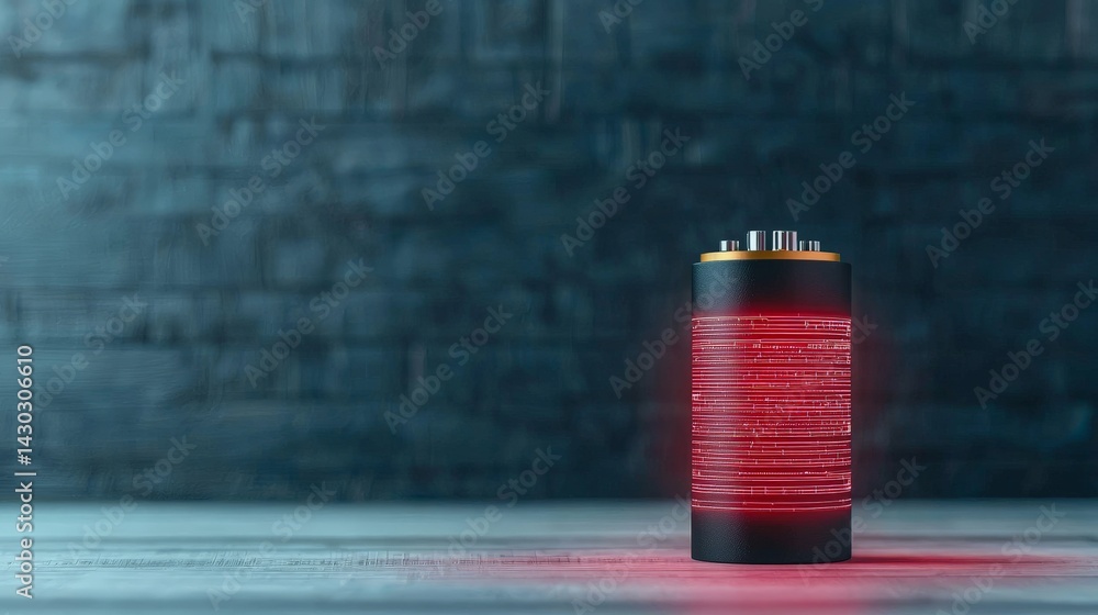Peak Energy Solutions with Advanced Battery Storage Technology, Modern speaker with illuminated design against a textured wall background.