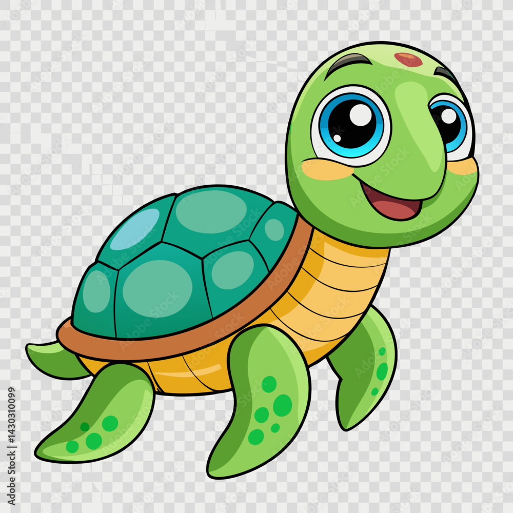 Fototapeta premium funny turtle cartoon
