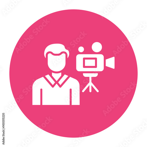 Camera Operator Male Icon