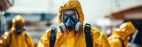Hazmat suit personnel outdoor