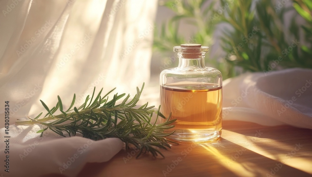 Fototapeta premium essential oil with rosemary