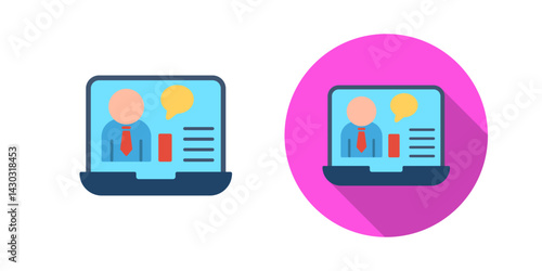 Online Job Interview Vector Icon