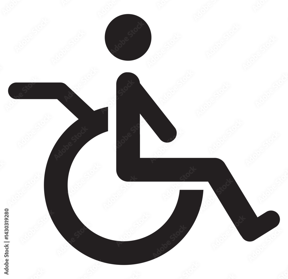 Accessibility Icon: A minimalist black icon representing accessibility for people with disabilities, offering a clear and universally understood symbol of inclusivity and support. eps 10 Accessibility Icon: A minimalist black icon representing accessibility for people with disabilities, offering a clear and universally understood symbol of inclusivity and support. eps 10
