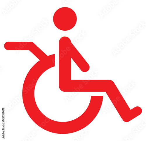 disabled handicap icons set, vector illustration on white background eps 10 