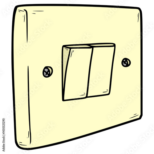 light switch illustration hand drawn isolated vector