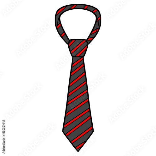 tie illustration hand drawn isolated vector