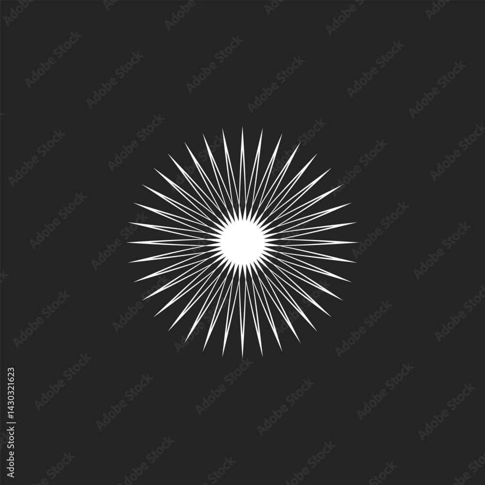 Obraz premium light ring on a black background. Simple and modern logo vector
