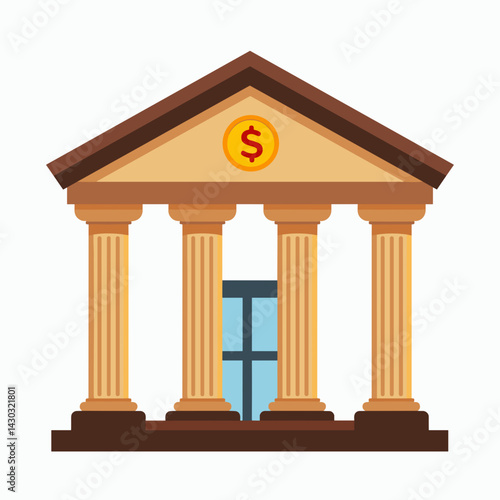digital banking icon with  dollar sign  modern finance concept illustration