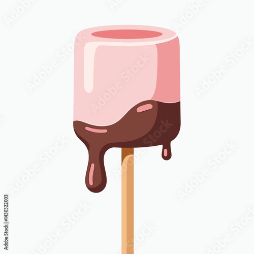 chocolate puddle dessert pop on stick