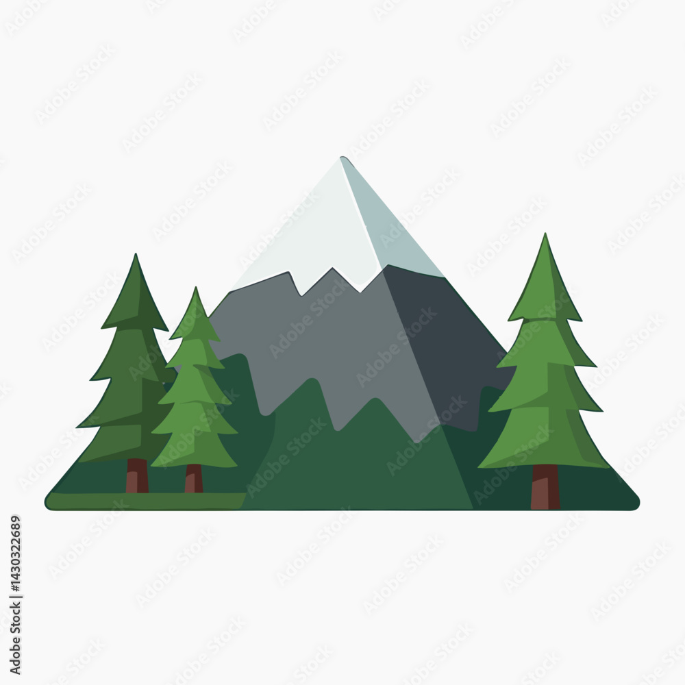 Fototapeta premium mountain landscape with evergreen trees