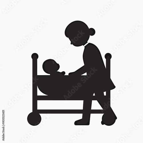 caring hands baby care in black and white