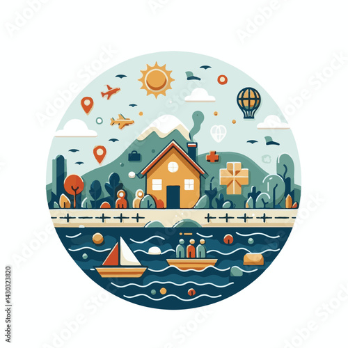 crisis, help, human, war, humanitarian, immigrant, refugee, freedom, vector, rights, migrant, people, family, silhouette, background, world, immigration, support, world refugee day, migrants day, conf