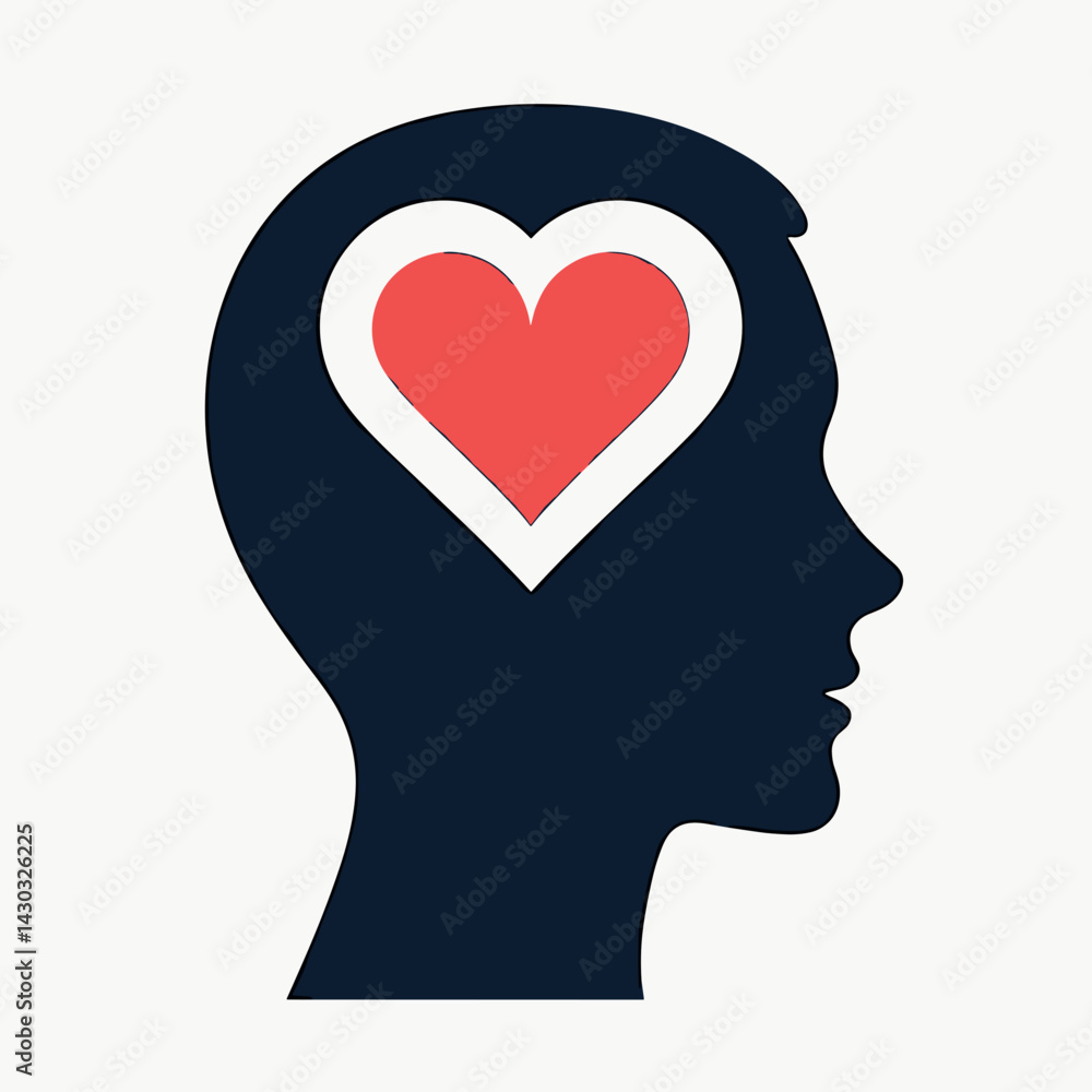 mindfulness meditation concept with heart emoticon mindfulness meditation concept with heart emoticon