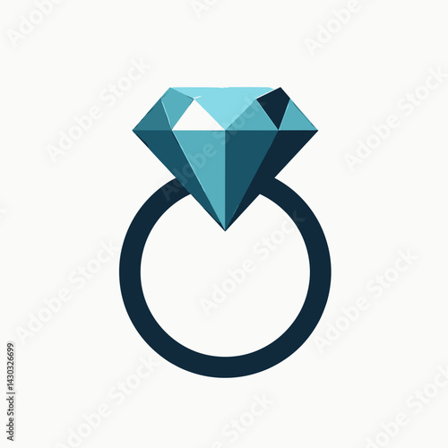 modern diamond engagement ring with blue hue  symbol of eternal love