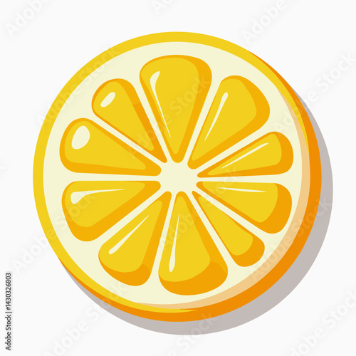 vibrant yellow lemon illustration with juicy slices
