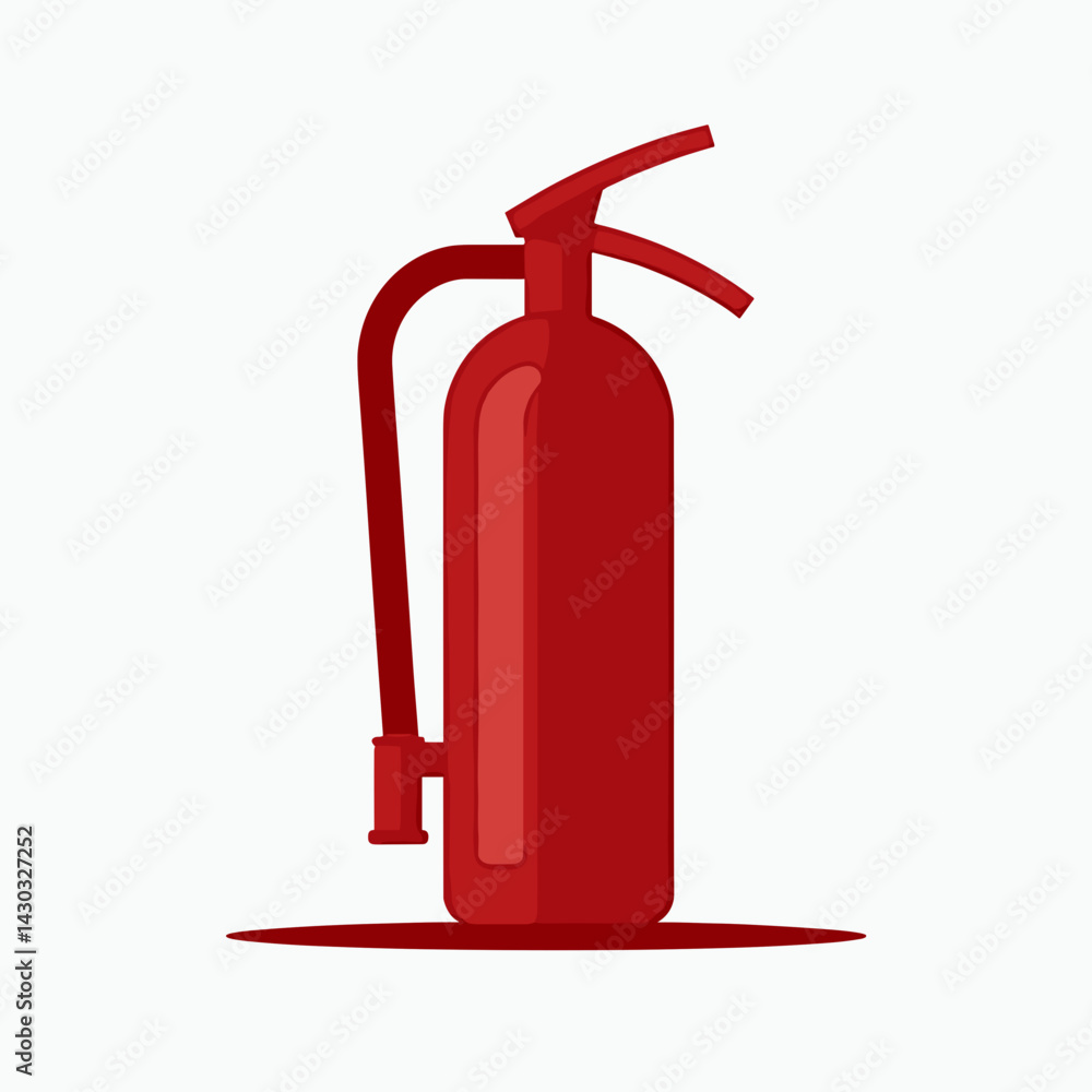 Obraz premium red fire extinguisher icon with spray nozzle
