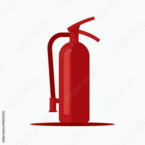 red fire extinguisher icon with spray nozzle