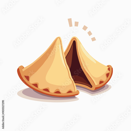 colorful chinese dumplings with golden brown crusts  stock food illustration